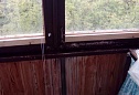 Ремонт деревянной балконной рамы на ул.Кузьмы Чорного
